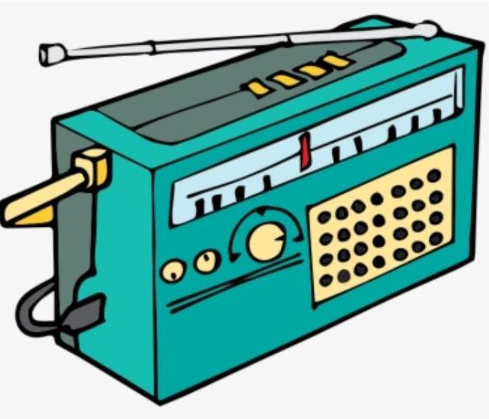A blue weather radio